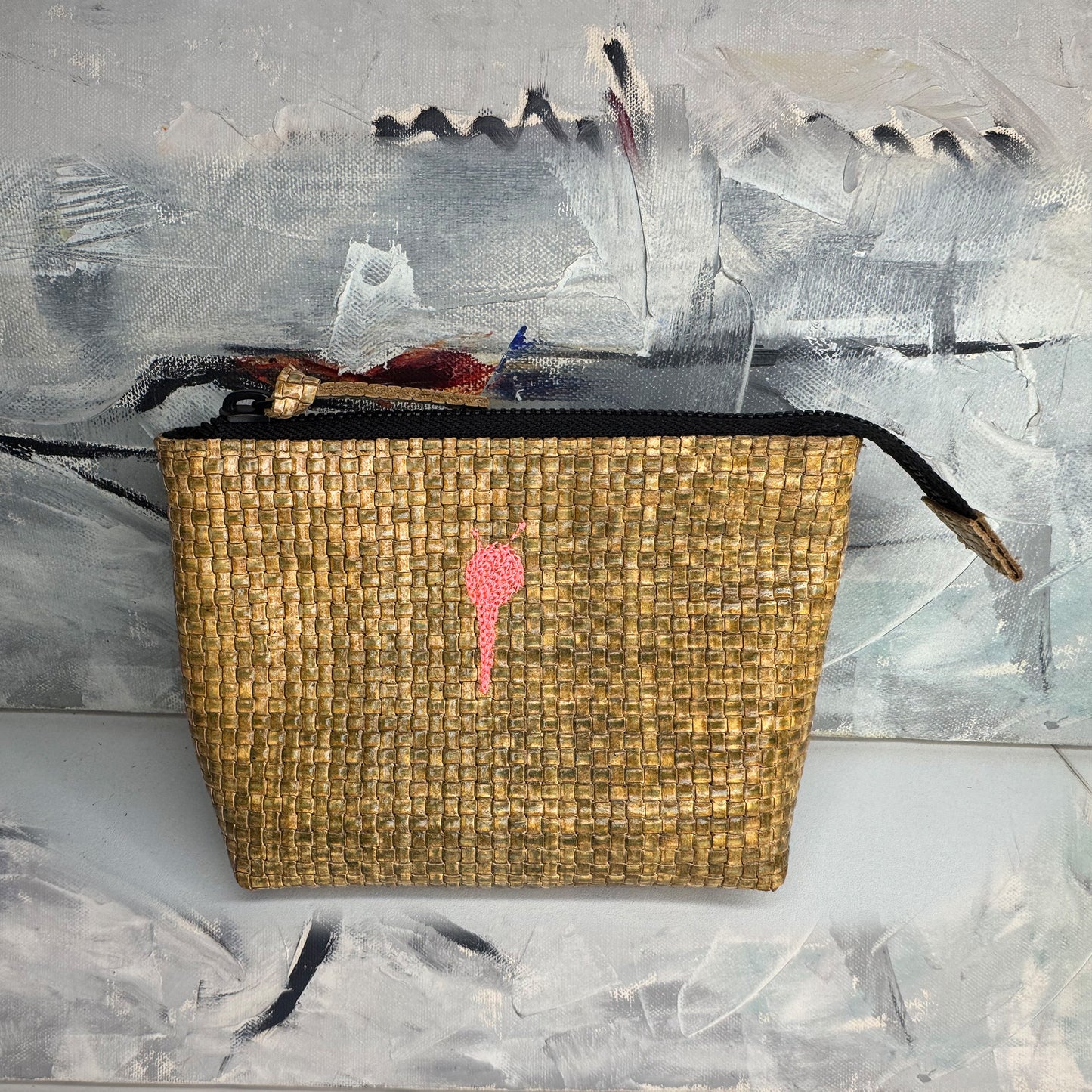 Irekye Mini Clutch - Lemon Teju vs Straw Weave