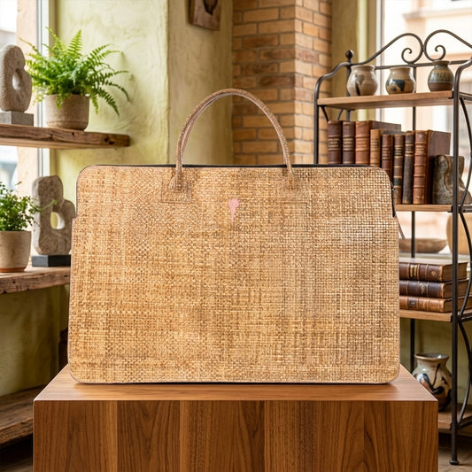 IREYKE Woven Suede Messenger Bag