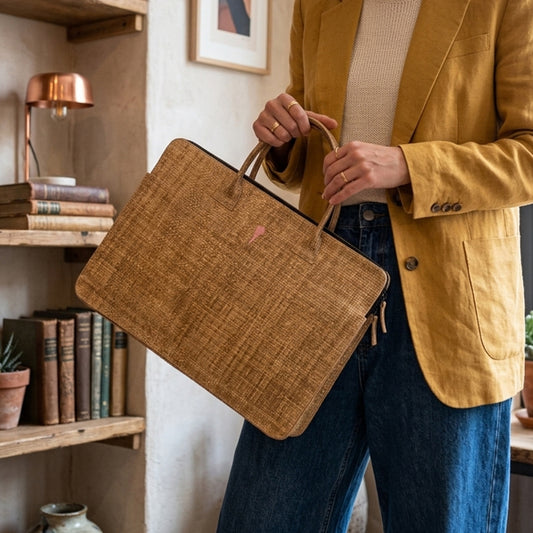 IREYKE Woven Suede Messenger Bag